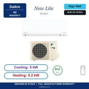 Daikin NEW LITE SERIES 5kW Wall Mounted Complete System – NEWLITE50-NZ specs - NZ Depot