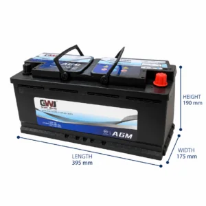 Premium 12V 105Ah 950CCA - AGM-105AH side profile | NZ Depot