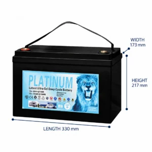 Solar Battery 90Ah 105Ah - BTG-12V105 side profile | NZ Depot