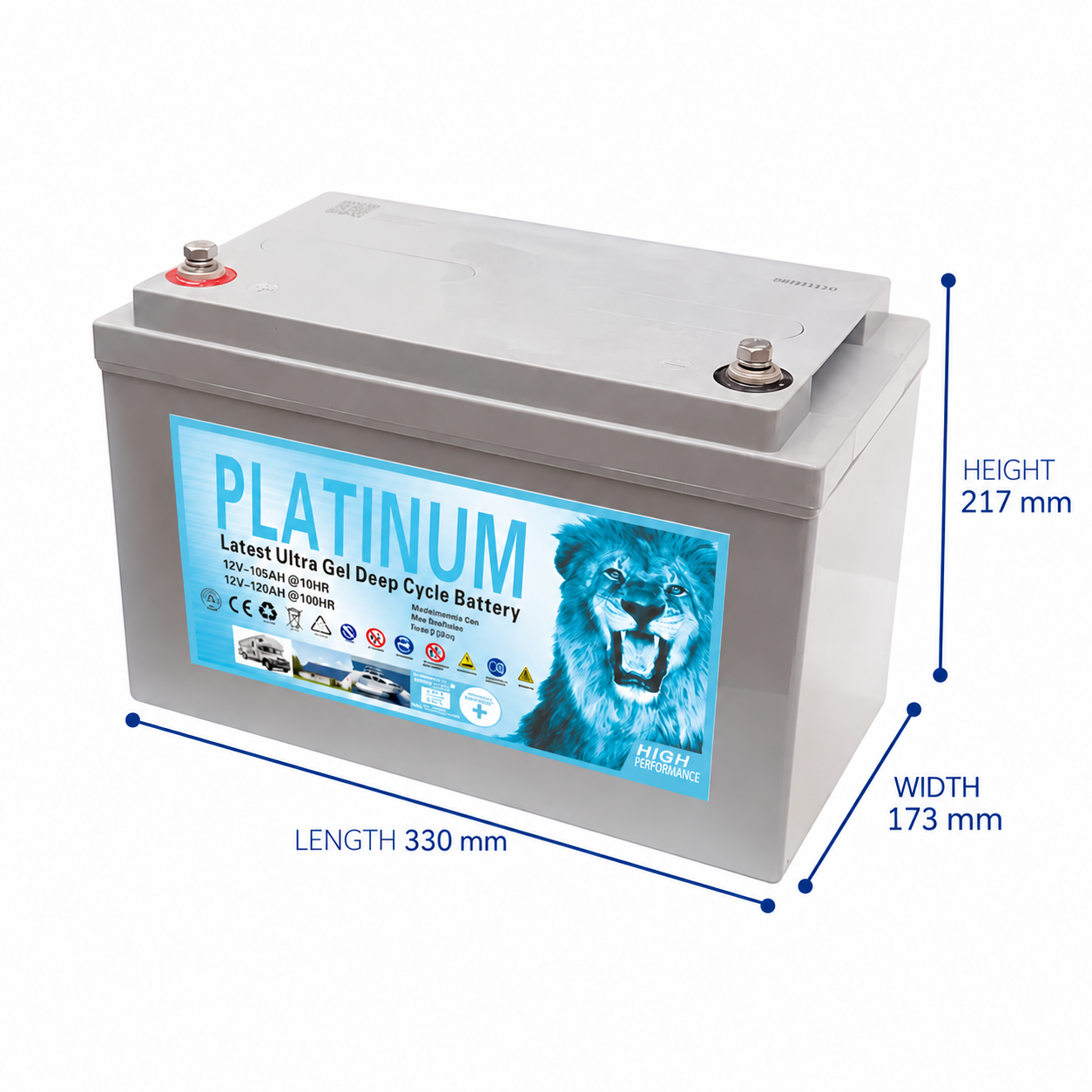 solar-AGM-Gel-Batteries-BTG-12V120AH-nz-depot-1 Solar Battery 105Ah 120Ah - BTG-12V120AH side profile | NZ Depot