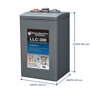 Deep Cycle Solar Stoage - BTC-2V300 side profile | NZ Depot