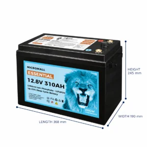 12.8V 310Ah LiFePO4 Deep - BTL-12.8V310 side profile | NZ Depot