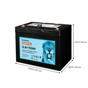 12V 110Ah essential LiFePO4 - BTL-12V110E side profile | NZ Depot