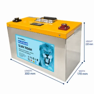 12V 100Ah 110Ah LiFePO4 - BTL-12V110M side profile | NZ Depot