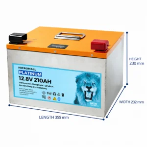 12V 200Ah 210Ah Lithium Battery Platinum - BTL-12V210M side profile | NZ Depot