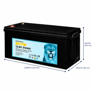 12V 300Ah 310Ah Lithium - BTL-12V310BT-P side profile | NZ Depot