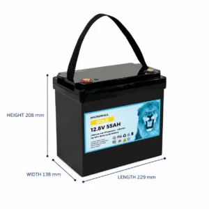Gold 12V 50Ah 55Ah - BTL-12V55G side profile | NZ Depot
