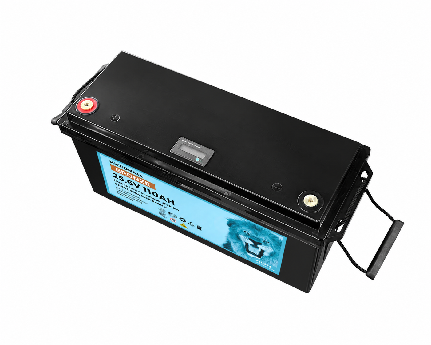 24V 100Ah 110Ah Lithium Battery Bronze LiFePO4 Battery Deep Cycle Battery (side profile) 24V 100Ah 110Ah Lithium - BTL-24V110B side profile | NZ Depot