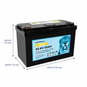 24V 50Ah 55Ah LiFePO4 - BTL-24V55G side profile | NZ Depot