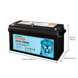 25.6V 110Ah Lithium Battery - BTL-25.6V110 side profile | NZ Depot