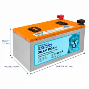 36V 110Ah LiFePO4 Deep - BTL-36V110 side profile | NZ Depot