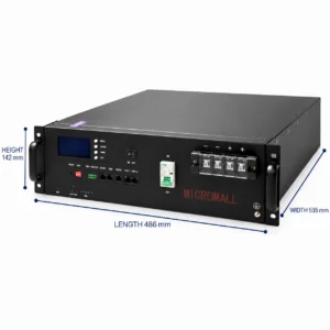 48V 51.2V 100Ah 110Ah 5kWh - BTL-48V110 side profile | NZ Depot