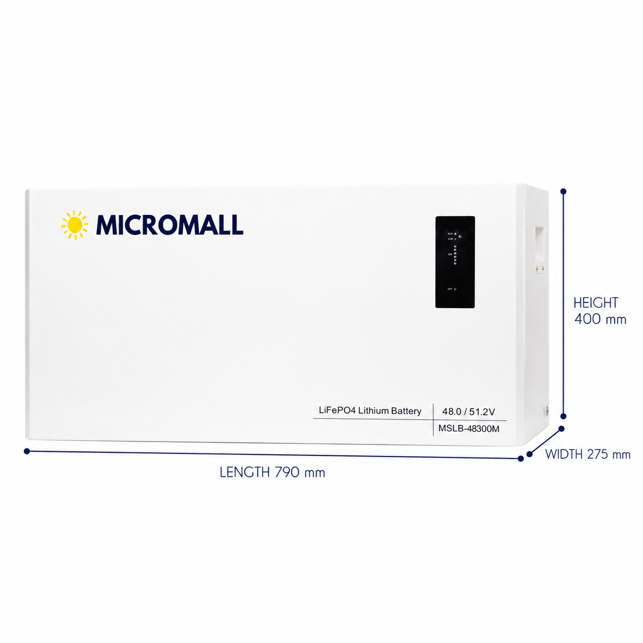 solar-Lithium-LiFePO4-Batteries-BTL-48V300M-nz-depot-1 48V 51.2V 280Ah MAX 310Ah - BTL-48V300M side profile | NZ Depot