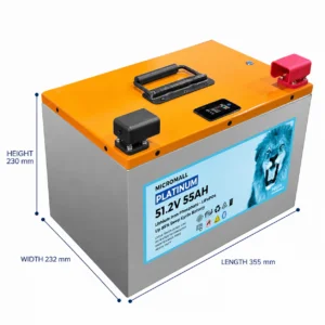 48V 50Ah 55Ah LiFePO4 - BTL-48V55M side profile | NZ Depot