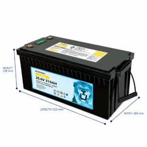 Gold 25.6V 210Ah LiFePO4 - NZ-24210G side profile | NZ Depot