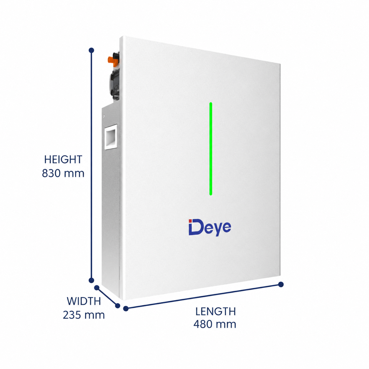 solar-Lithium-LiFePO4-Batteries-RW-F16-nz-depot-1 Deye RW-F16 LiFePO4 Battery - RW-F16 side profile | NZ Depot